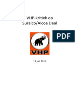 VHP-kritiek Op Suralco/Alcoa Deal 13 Juli 2019 - Suriname