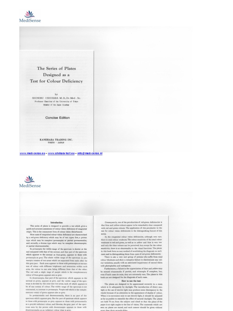 Ishihara 14 Plate Test PDF Guide | PDF