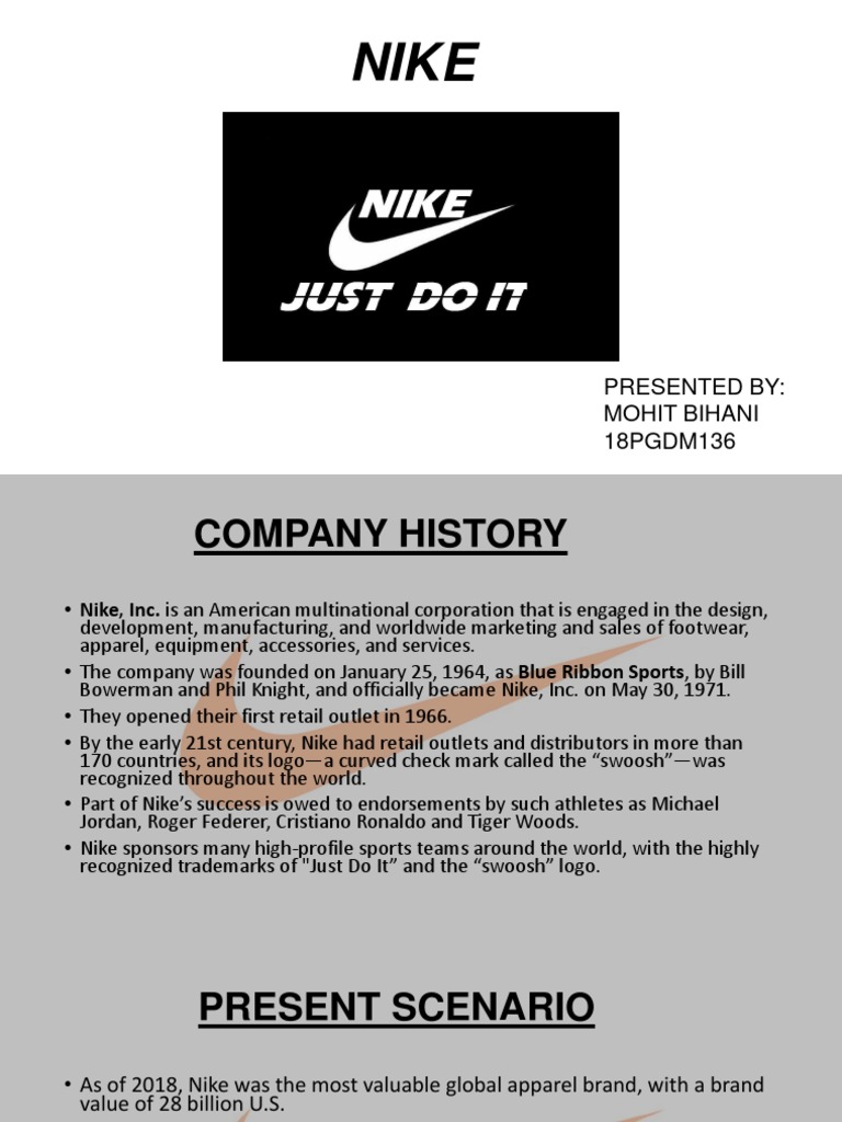 background of nike company
