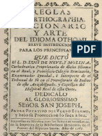 Luis Neve y Molina - Reglas de Ortographia, Diccionario y Arte Del Idioma Othomi (1767) PDF