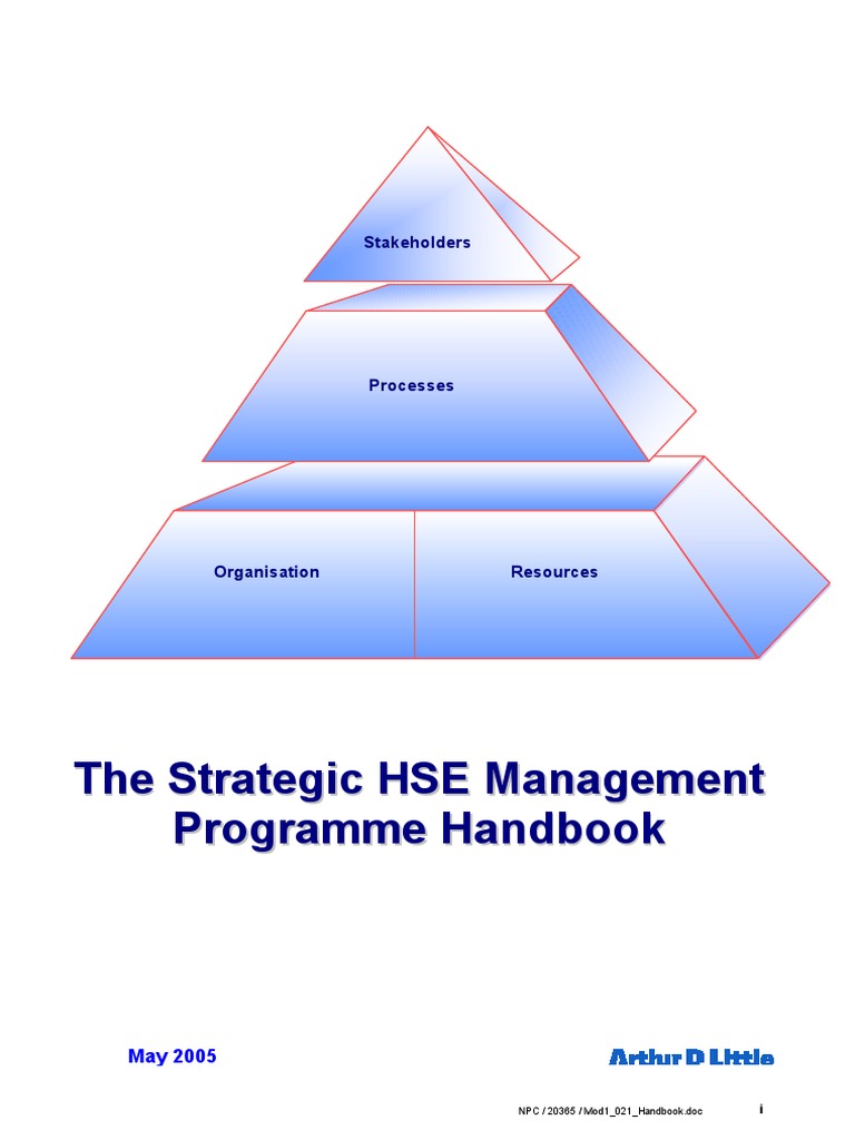 HSE Strategic Management Handbook | PDF | Sustainability | Insurance