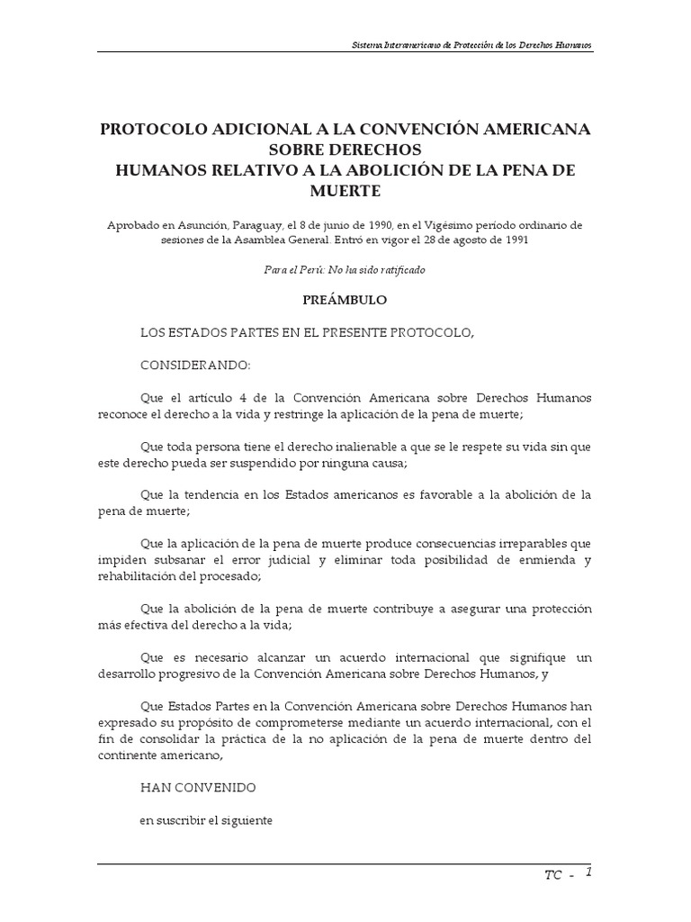 Protocolo Adicional A La Convención Americana Sobre Derechos Humanos