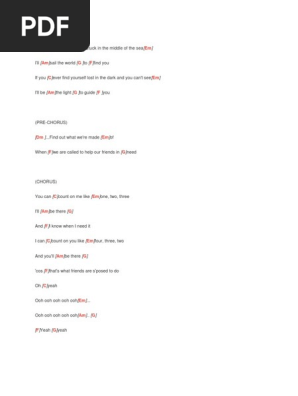 Count On Me Ukulele Chords Pdf Song Structure Singles