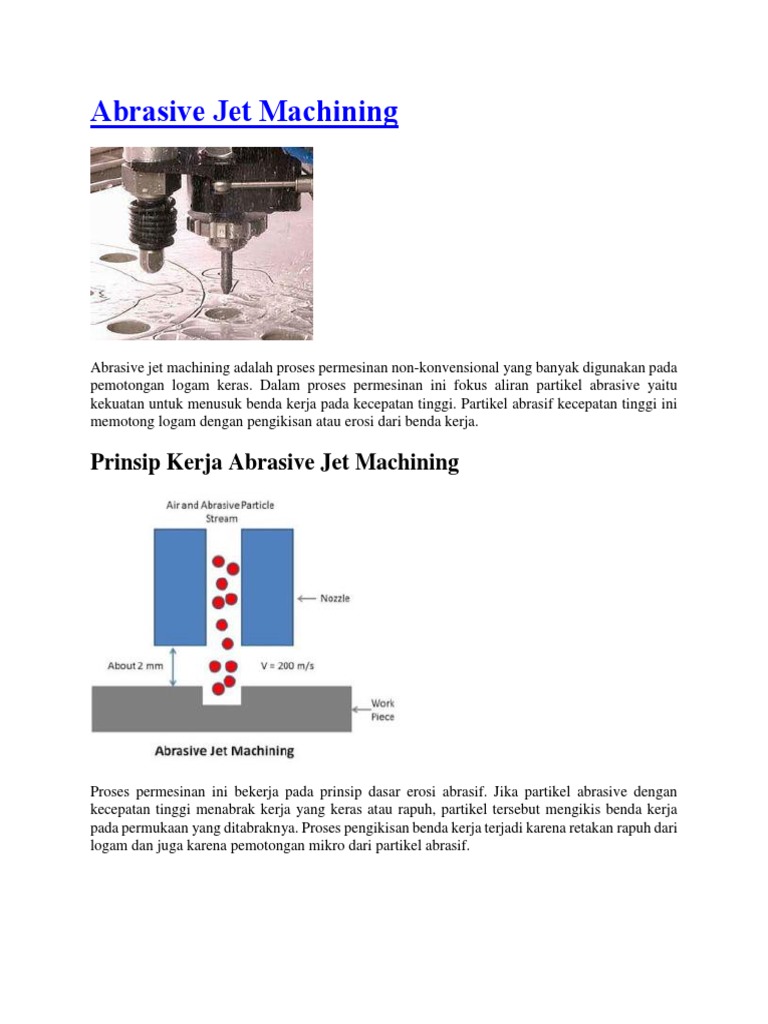 Apa Itu Abrasive Jet Machining PDF
