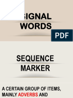 Sequence Markers or Connectors