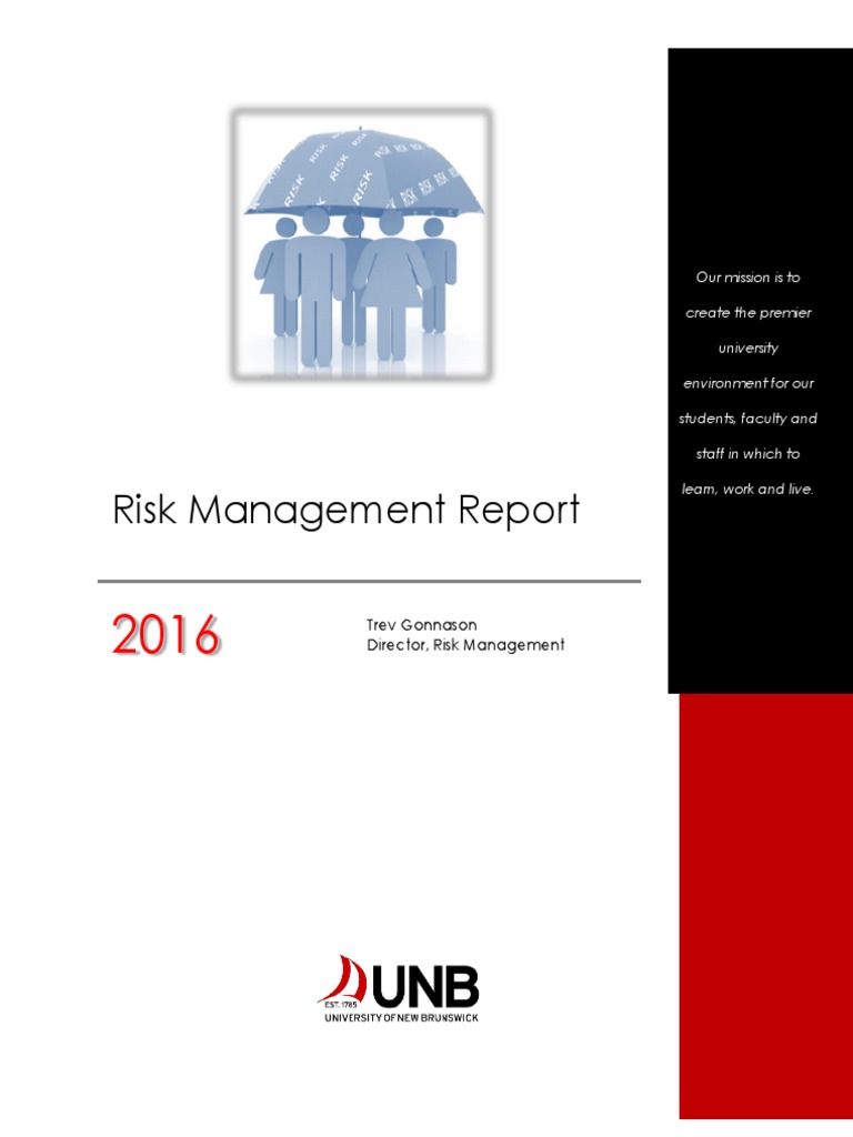 UNB 2016 Risk Management Overview | PDF | Risk Management | Risk