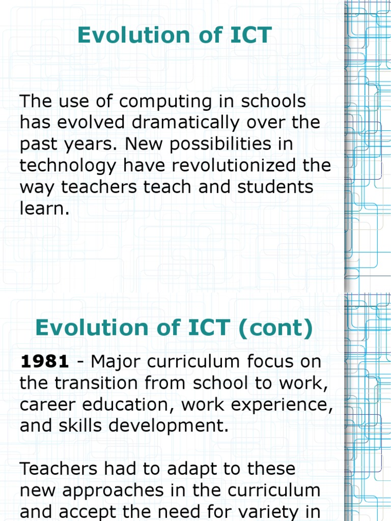 Evolution of ICT in Education | PDF | Information And Communications ...