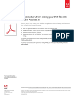 Adobe Acrobat Xi Restrict Editing PDF File Tutorial Ue