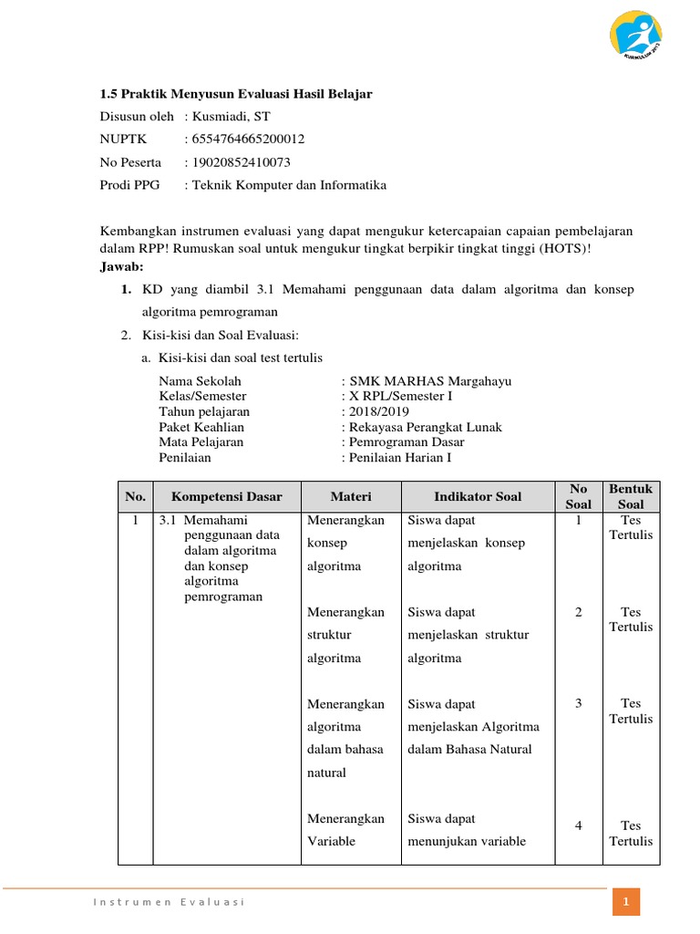 Instrumen Evaluasi Rev