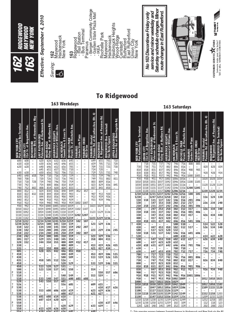 New Jersey Transit Route 163 Passenger Rail Transport Public Transport