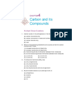 Carbon and Its Compounds: Multiple Choice Questions