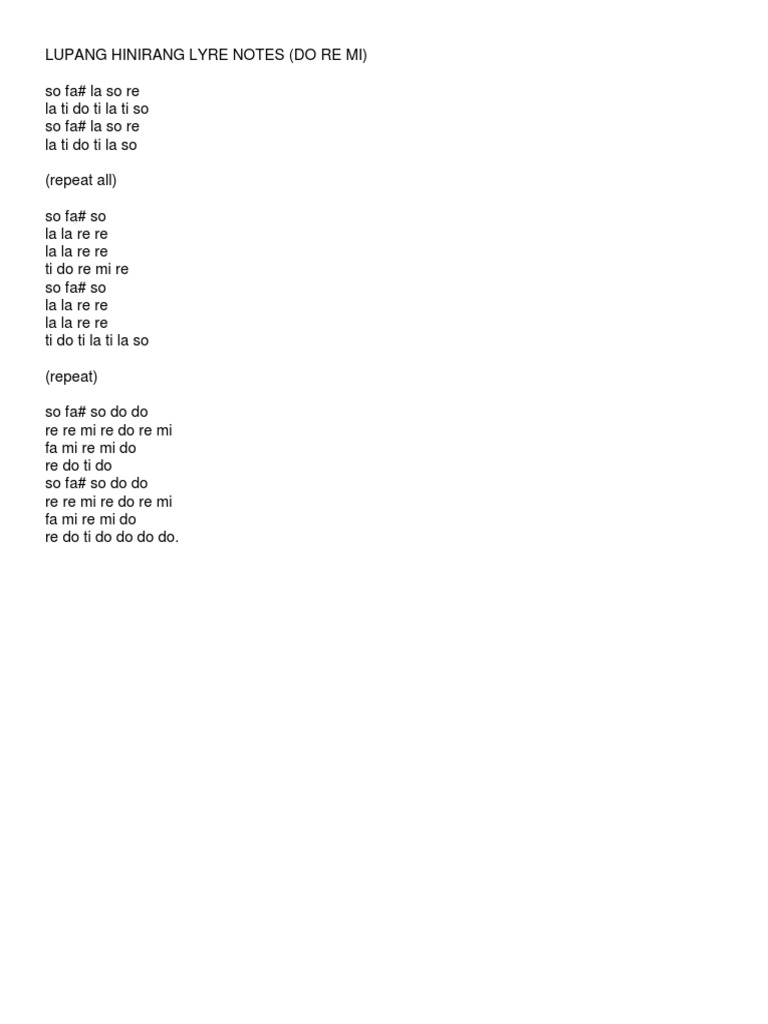 Lupang Hinirang Lyre Notes PDF Special Relativity Speed Of Light