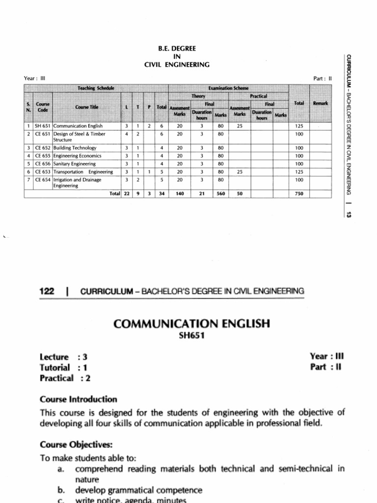 Civil Engineering Curriculum Overview | PDF | Sewage Treatment ...