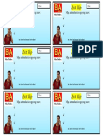 Exit Slip Exit Slip: Mga Natutuhan Ko Ngayong Araw: Mga Natutuhan Ko Ngayong Araw