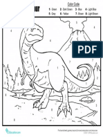 Color Number Dinosaur PDF