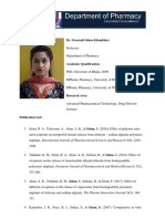 Dr. Swa Arnali Islam M Khandake Er: Ernational Jo Ournal of PH Harmaceutica Al Sciences A and Researc CH, 9 (6), 229