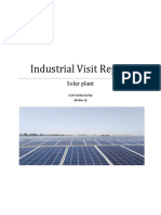 Industrial Visit Report: Solar Plant