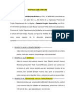 Propuesta de Convenio SEPARACION CONVENCIONAL