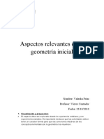 Aspectos Relevantes de La Geometría Inicial