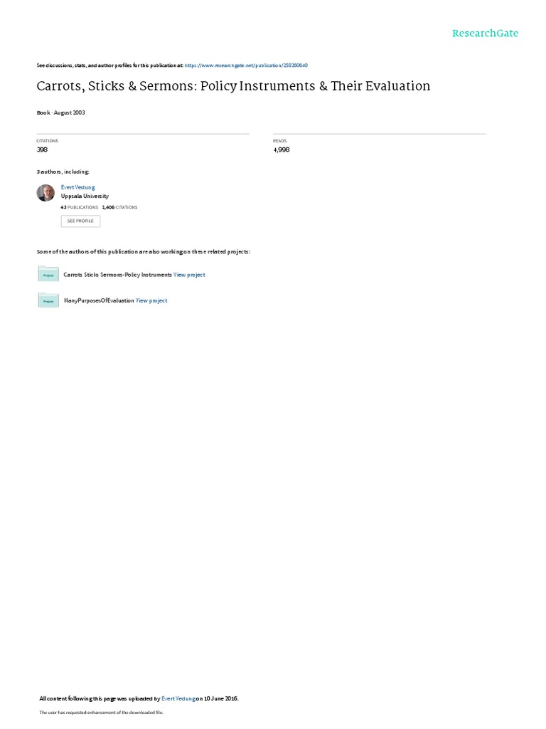 Carrots, Sticks, and Sermon Part 2 PDF Program Evaluation Causality