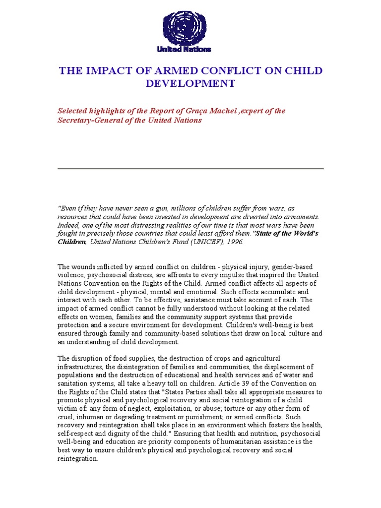 The Impact of Armed Conflict On Child Development PDF | PDF ...