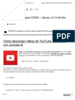 CÃ Mo Descargar Videos de YouTube en Ubuntu Con Youtubeâ DL