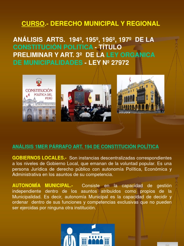 Autonomía y Funciones de Gobiernos Locales | PDF | Gobierno local ...