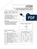 STW7NA80 Sth7Na80Fi: N - Channel Enhancement Mode Fast Power Mos Transistor