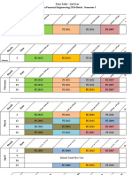 2nd Year Time Table - Semester I 2017