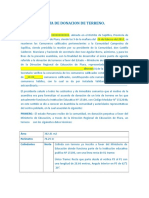 Acta de Donacion de Terreno Ie Tornos Otrgada Por Comunidad c. Sapillica