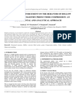 Reinforced Masonry Behavior Under Compression: Experimental and FE Analysis