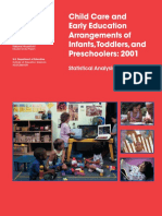 Child Care and Early Education Arrangements of Infants Toddlers and Preschoolers 2001