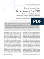 The Picture Anxiety Test (PAT) : Original Communication