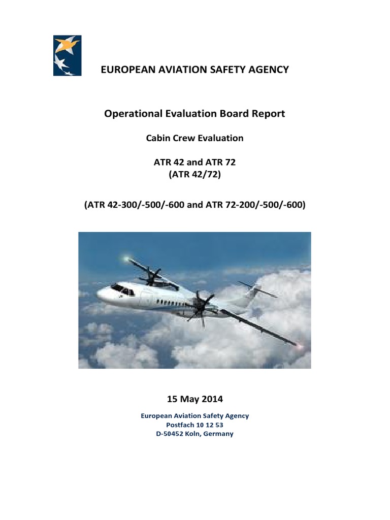 ATR 42/72 Cabin Crew Evaluation Report | PDF | Aviation | Aerospace