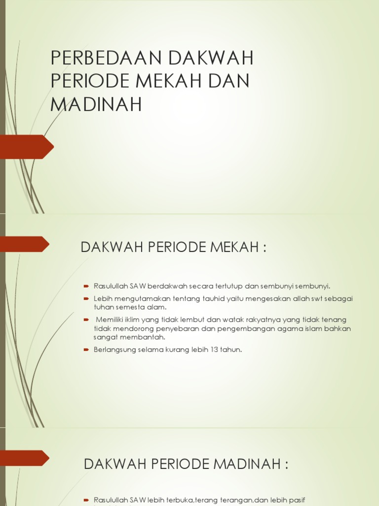 Perbedaan Dakwah Periode Mekah Dan Madinah 2