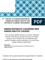 Promoting Gender-Sensitive Classrooms