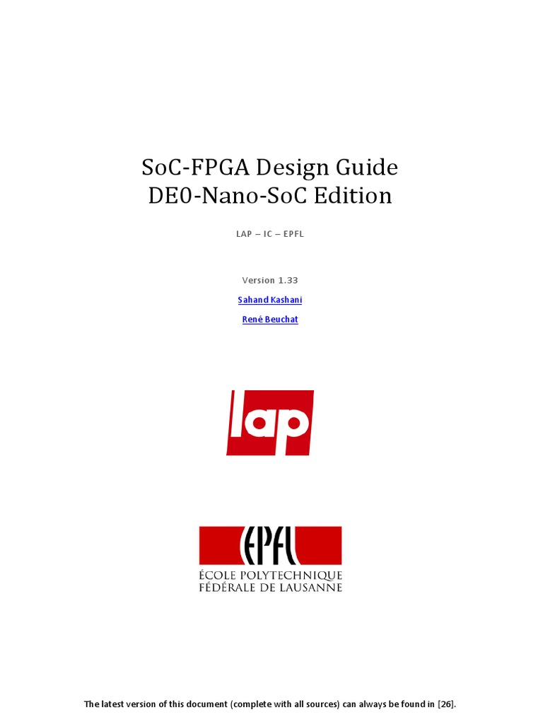 SoC-FPGA Design Guide (DE0-Nano-SoC Edition) | PDF | Field Programmable ...