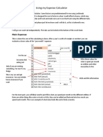 Expense Calculator Instructions