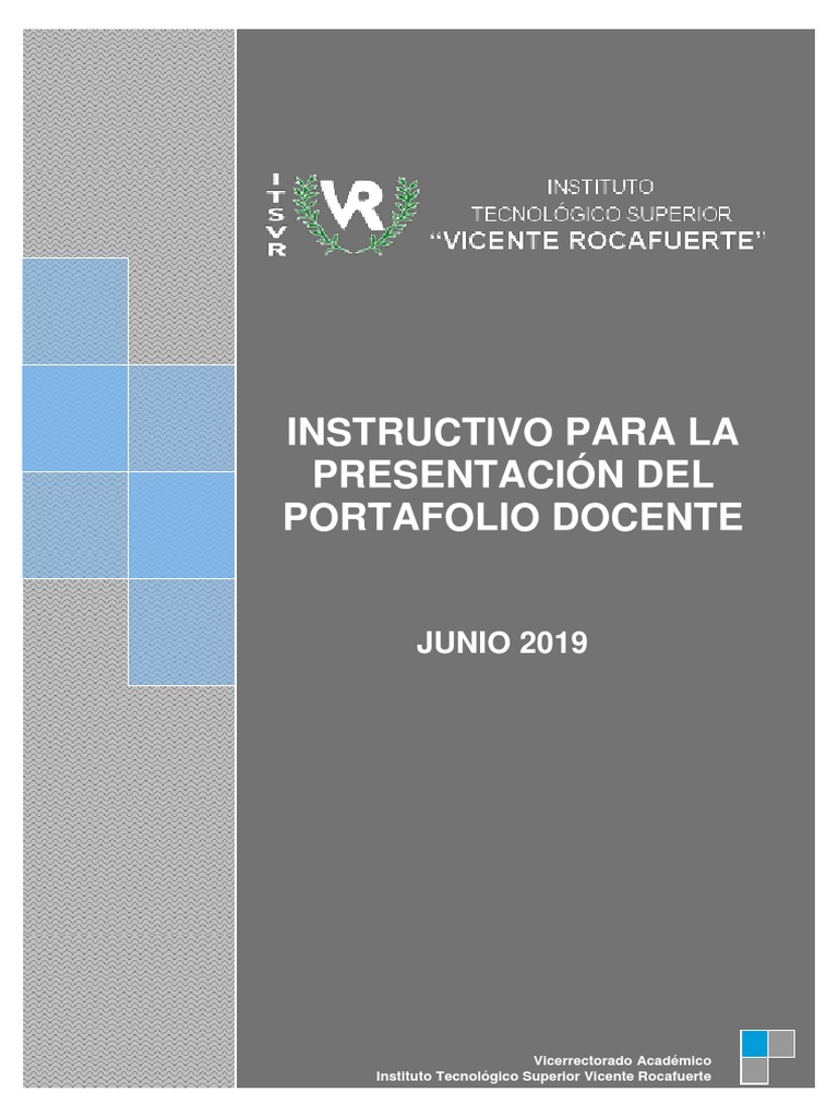 Instructivo para Portafolio Docente | PDF | Maestros | Evaluación
