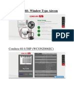 CONDURA Window Type AC Technical Specs