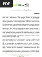 O Processo Mental Em Gregory Bateson GB 100 Anos