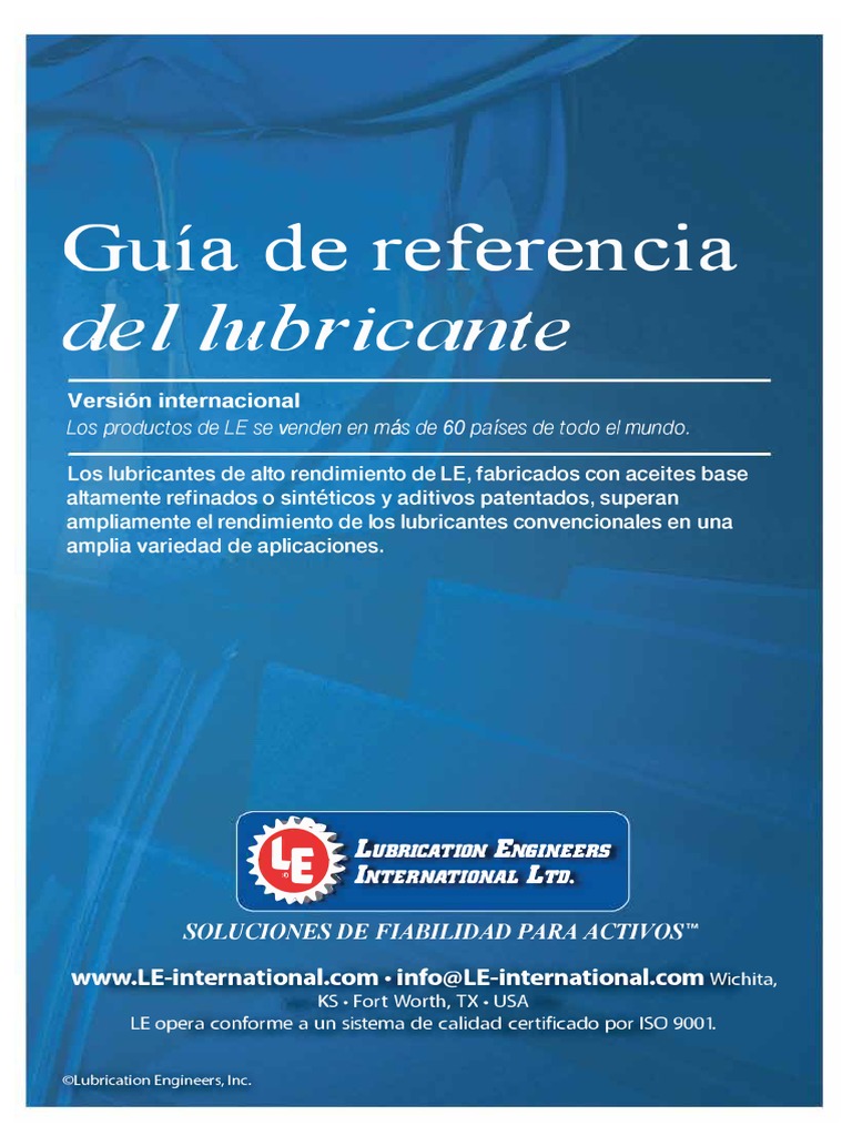Lube Ref Guide Spanish Jun 2017 PDF Lubricante Ingeniería de
