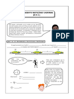 2 Movimiento Rectilíneo Uniforme MRU 1 PDF