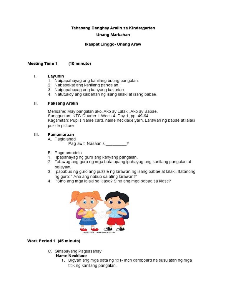 Daily Lesson Plan Week 4 Day 1 5 | PDF