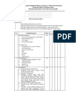 Format Penilaian Objective Structure Clinical Examination Program Studi S1 Keperawatan Fakultas Kesehatan Universitas Nurul Jadid