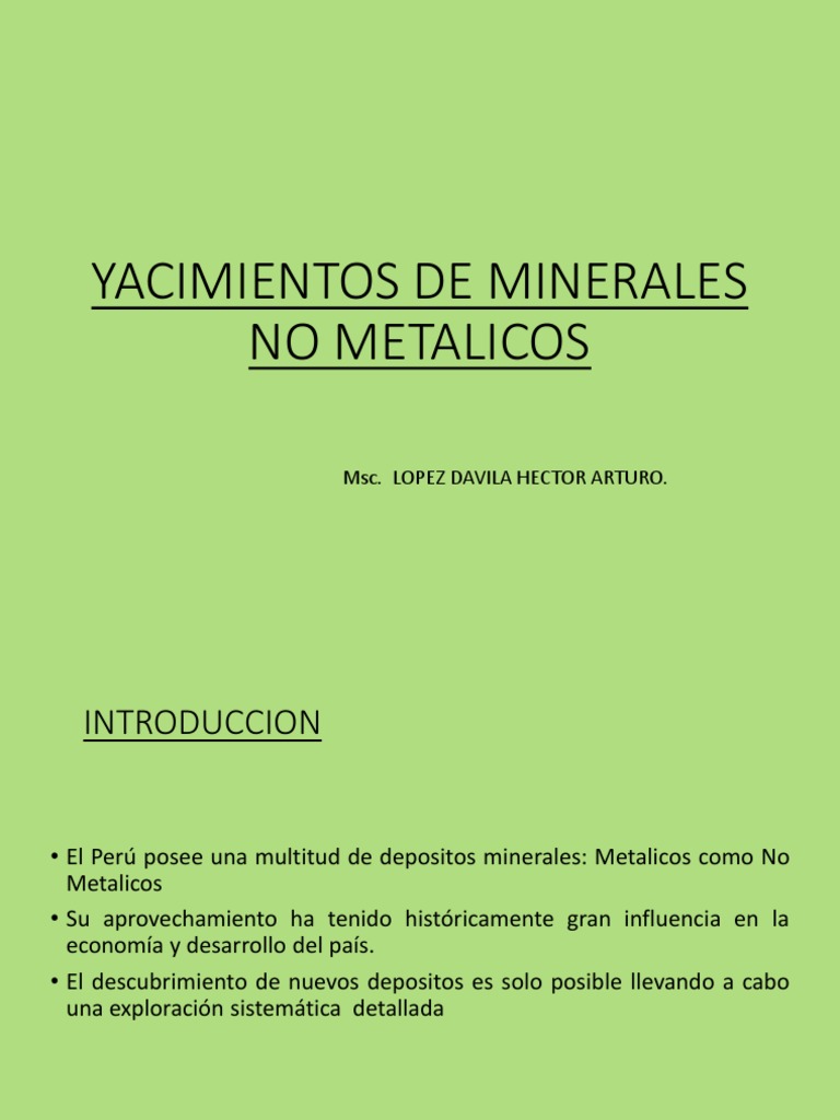 yacimientos no metalicos Minerales Roca (geología)