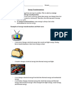 Energy Transformation Practice 2 PDF
