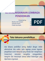 Ketatalaksanaan Lembaga Pendidikan