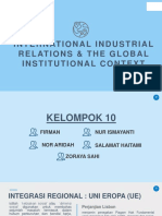 International Industrial Relations and The Global Institutional Context
