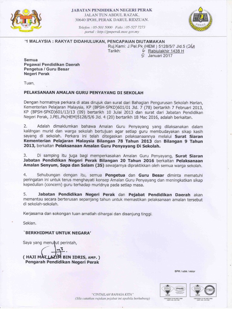Pelaksanaan Guru Penyayang